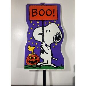 Vintage 1998 Halloween Yard Art Impact Plastics Snoopy BOO!